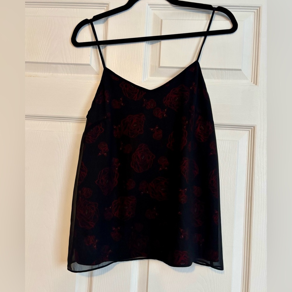 Le Chateau Black and Pink Sleeveless Camisole